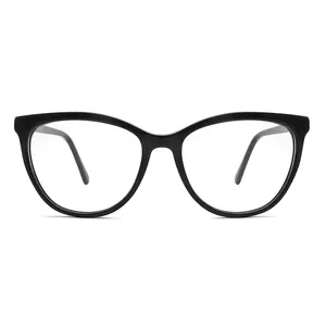 2024 Brillen Fabrikant Nieuwe Cat Eye Brillen Designer Blue Light Acetaat Optische Frame Leesbril Voor Dames Heren