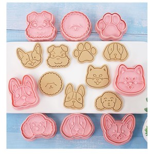 Set di stampini per <span class=keywords><strong>biscotti</strong></span> 3d stampo animale cane e novità pasticceria accessori da cucina timbro tipo di biscotto dinosauro - Product Image 6