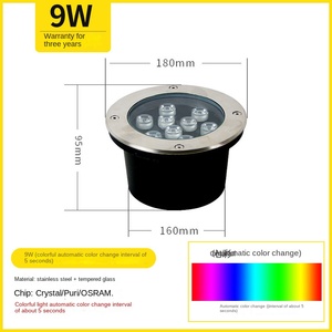 IP68 nouvelle conception piscine lumières 304 acier inoxydable Submersible blanc chaud LED sous-marin encastré lampe souterraine - Product Image 5