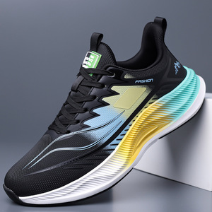 <b>Men</b> Running <b>Shoes</b> Synthetic Upper EVA Midsole Rubber Outsole Autumn Fashion <b>Lightweight</b> Breathable - Product Image 2