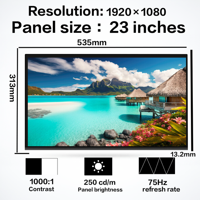 23.8 Inch Non Touch LCD Display Panel for AIO Monitor LM238WF2-SSK1 LM238WF2-SSK2 LM238WF2-SSM1 M238HCA-L3B
