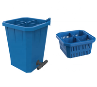 Meilleure vente seaux de culture hydroponique * 6 barils de plantation Pots en filet en plastique couvercles en maille pour tente jardin intérieur conteneur ferme