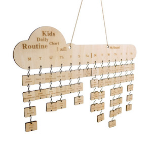 Tabella delle Attività Quotidiane in Legno Personalizzabile per <span class=keywords><strong>Casa</strong></span> o Scuola, per Più Bambini o Adulti, Artigianato in Legno, Scatole in Legno, Insegne <span class=keywords><strong>da</strong></span> Parete - Product Image 5