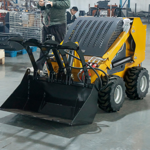 Efficient Mini Compact <b>Wheel</b> Skid Steer <b>Small</b> Track Skid Steer for Garden Farm Construction Use with Engine Price - Product Image 1