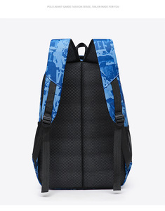 USB Panelled Large Capacity Laptop External Frame <b>Backpack</b> Physiological Curve Back Casual Zipper Waterproof Polyester - Product Image 5