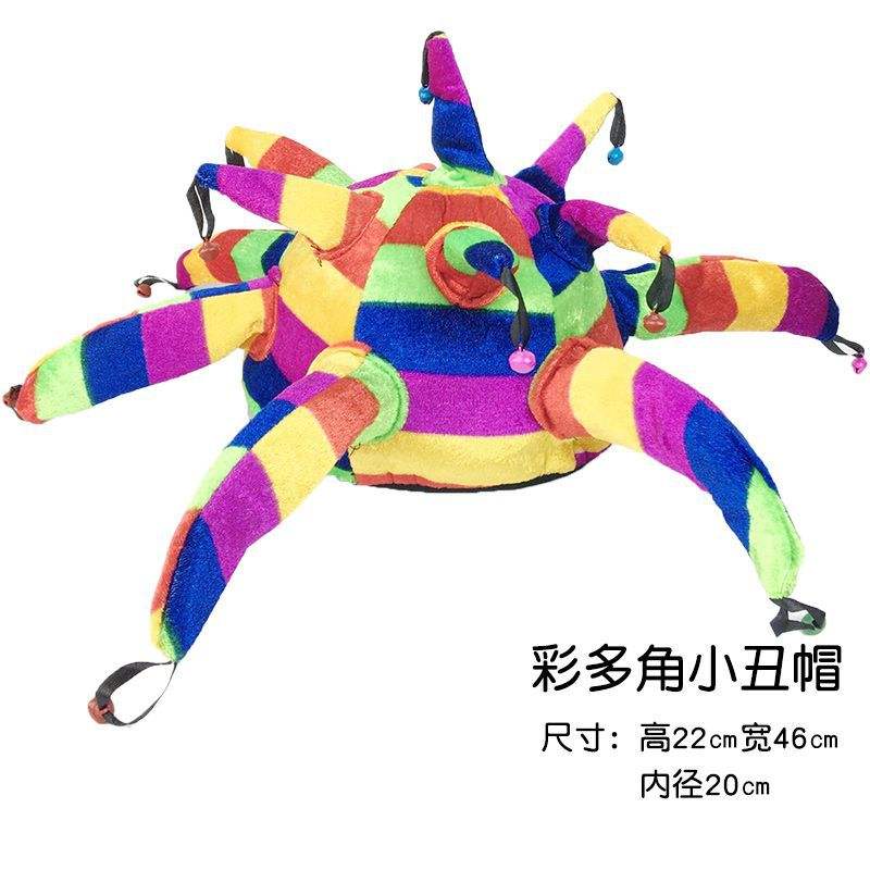 Chapeau de clown polygonal coloré