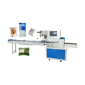 Enkele Cookie Polyethyleen Plastic Roll Bag Pita Kussen Type Packet Flow Pack Augurk Verpakking Machine Prijs