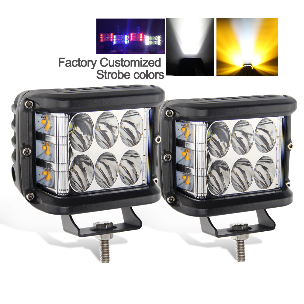 Фабрика мигающий светодиод Pod, желтый, белый, голубой и красный цвет СИД управляя вспомогательный Мотоцикл Внедорожный грузовик 3 дюймов боковые шутер светодиодный свет работы