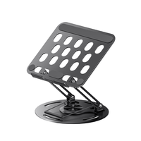 Support d'ordinateur portable ergonomique pliable en métal, réglable et portable, avec design ergonomique pour une rotation à 360 degrés pour bureau