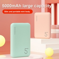 Chargeur de batterie portable avec logo personnalisé, 5000 mAh, charge rapide avec batterie Li-polymère pour téléphone portable, petite taille