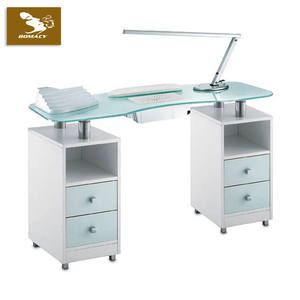 Bomacy Bureau à ongles roulants avec poussière Ongles bon marché avec évent Salon Manucure Meubles Tech Manucure Lumière Ongles de luxe Table - Product Image 1