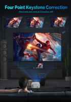 LONNST BL360 1080P Projecteur LED LCD anti-poussière 3D Android Smart Mini Beamer Wifi Portable Home Cinema Projector