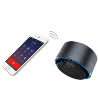 S9 S10 C6 BTS06 A10 Altavoz Bluetooth Circular Portátil Pequeño de Madera de Bambú (Carcasa Metálica) con Sonido de DJ, Económico