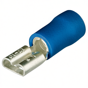 Insulated Flat Female Terminals 100 Pcs Each Blue 6 10 AWG Wire <b>Gauge</b> - Product Image 2