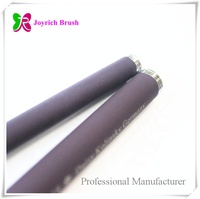 Pinceau à ongles en acrylique personnalisé avec logo, poils Kolinsky véritable, manche en métal couleur café, tête ronde, pour le vernis à ongles et la beauté des ongles