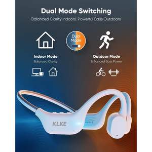 Auriculares de Conducción Ósea KLKE, Resistentes al Agua IP66, Bluetooth, Transductores Dobles, para Correr, Ciclismo, Gimnasio, Deportes - Product Image 3