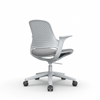 Chaise de bureau ergonomique moderne colorée avec dossier solide, pivotante, à roulettes, pour ordinateur, pour la maison, les enfants, l'étude, base en acier