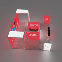 Stand de Exhibición Modular para Ferias Comerciales 6x6 con Caja de Luz SEG y Pared de Tela Retroiluminada