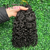 Extensions de cheveux au crochet Hot Deep Wave en plumes, 100 % cheveux humains, pré-bouclées, pour une pose et un retrait plus rapides