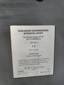 Imprimante Heidelber SM102-4, <span class=keywords><strong>Allemagne</strong></span>, presse d'impression, machine d'impression automatique <span class=keywords><strong>de</strong></span> haute qualité - Product Image 3