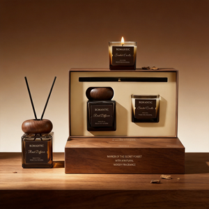 Luxury Fluted Square Glass <b>Reed</b> <b>Diffuser</b> Set <b>For</b> Modern Home Decor Wholesale Private Label Premium Realistic Gifting Set - Product Image 2