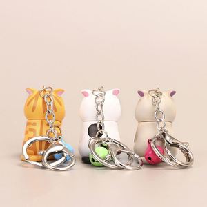 Hot Shy Distressed Cat Key Chain Cute Funny Depressed Cats Keychain for Girlfriend Children <b>Bag</b> Car Keys Pendant Keyring Trinket - Product Image 5
