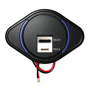 Chargeur USB double personnalisé avec ports QC et PD3.0 30W pour voitures, 12/24V, prise de charge USB pour bus et véhicules - Product Image 1