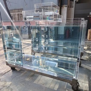 Acuario Grande de Acrílico Personalizado para Oficina o Sala de Estar, Tanque de Agua Transparente de Alta Gama con Cristal Orgánico, Decoración - Product Image 2