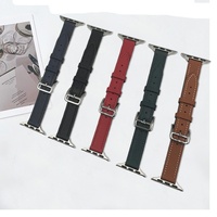 CHARM Bracelet en cuir véritable élégant et minimaliste en stock pour femmes, amincissant pour les bracelets de montre - iWatch 7/SE