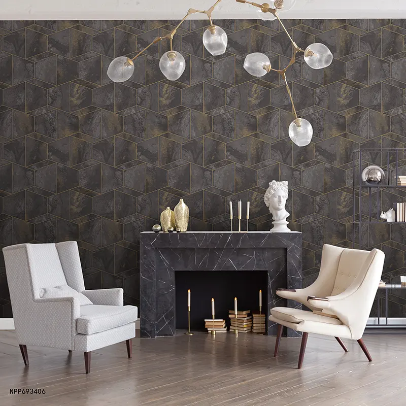 Papel tapiz de PVC con diseño geométrico moderno, decoración del hogar, papel de pared 3D