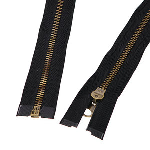 <span class=keywords><strong>Fermeture</strong></span> éclair en laiton de haute qualité, robuste, multi-spécifications, avec curseur double face à extrémité ouverte, verrouillage automatique et tirette inversée - Product Image 3