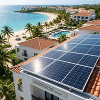 Panneau solaire monocristallin PERC 550W 600W à demi-cellules, cadre noir, module PV certifié TUV CE pour système d'énergie solaire