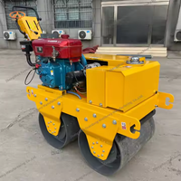 5-20 tonnes diesel asphalte rouleau de route Double tambour compacteur hydraulique vibrant Tandem
