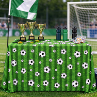 Nappe de table rectangulaire personnalisée pour match de football, en polyester, pour la décoration de la maison