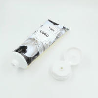 Tube en plastique de 150 ml, 200 ml, 300 ml avec bouchon rabattable, pour soins de la peau, emballage vide, crème pour le visage, nettoyant facial, tube avec étiquetage personnalisé