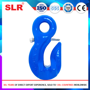 וו נעילה מיוחד מסוג SLR Alloy 5/16 אינץ' דרגה 100 עם וו אחיזה לעין, פין נעילה ותפס בטיחות להרמה, כושר נשיאה 5700 ליברות, תקן BS 22800 ליברות, לשימוש בכרייה - Product Image 1