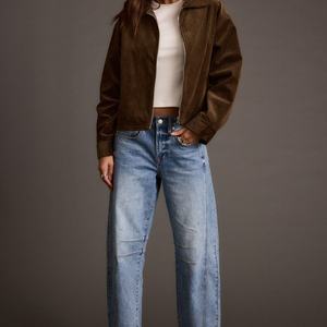 Chaquetas de Pana para Mujer a la Moda en Color Chocolate, Cálidas para Invierno con Relleno de Algodón - Product Image 4