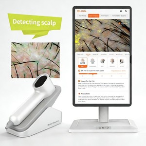 Analyseur de peau et de cuir chevelu AI 2 en 1, détecteur de sébum des follicules pileux, appareil de diagnostic de bureau LCD pour la maison, le salon et la clinique - Product Image 3