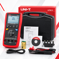 Testeur de composants LCR UNI-T UT611/612 avec pont de mesure, sélection automatique série/parallèle, stockage de 1000 données, pince SMD pour laboratoire de contrôle qualité