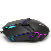 Mouse Metálico para Juegos FVQ3 Esports con Interfaz USB, Soporte Ergonómico, Cableado, Seis Botones, Iluminación RGB; Venta al por Mayor para Cibercafés