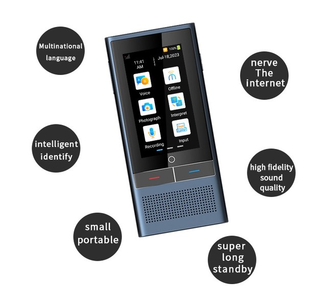 2025 High Quality 138 Online 19 Offline Languages Smart Translator with Chat GPT Portable Voice Translator 4G