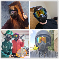 Masque de protection intégral respirant et réglable pour moto, anti-poussière, pour le ski et le motocross