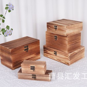Caja de Almacenamiento de Madera Huifa, Rectangular, de Pino, Varios Tamaños, con Tapa Abatible, Decorativa para el Hogar y Escritorio - Product Image 3