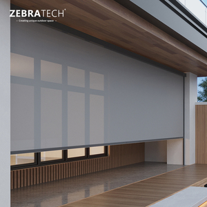 Tende a Rullo Elettriche Minimaliste con Zip Track per Esterni, Schermi Automatici per <span class=keywords><strong>Patio</strong></span>, Tende Motorizzate Retrattili per Tetto, Approvate CE - Product Image 1