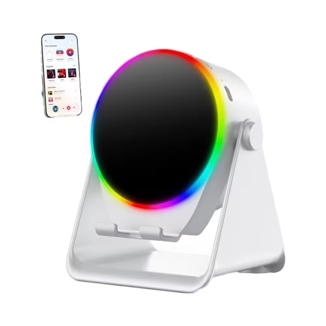2025 Mini Wireless RGB LED Waterproof Speaker with Rechargeable USB Battery for Bedroom Parties and Competitions