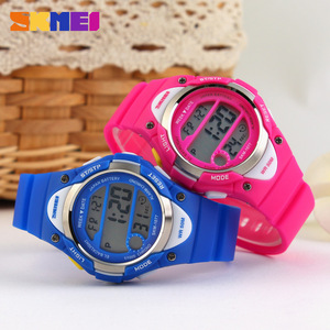 Skmei Digital Watch Skm-1077 Pink Kids Sport Watch With Light And Alarm Waterproof 50M - Product Image 3