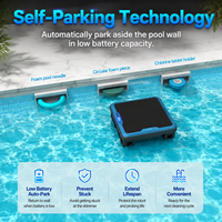 Stock local US : Nettoyeur de piscine robotisé solaire 10W avec panier de 3L, planification intelligente des trajets, contrôle par application et nettoyage ciblé