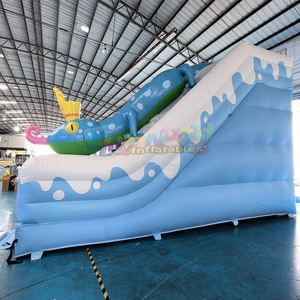 Tobogán Acuático Inflable Azul con Forma de Lagarto, Castillo Hinchable Comercial de PVC para Niños, Juegos para Piscina - Product Image 2