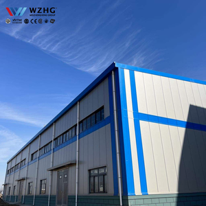 Entrepôt industriel en structure d'acier peinte, certifié CE, robuste, grand portée, fabricant chinois, usine ISO - Product Image 1