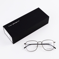 Gafas de Sol Rectangulares Negras con Marco Metálico Delgado de Moda al por Mayor para Uso Diario, Hombres y Mujeres, con Caja de Regalo
